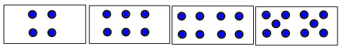 dot cards showing doubles