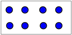 Dot pattern for 8 (two 4's)
