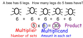 Bees problem with multiplier and multiplicand labelled