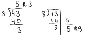 Division with remainders